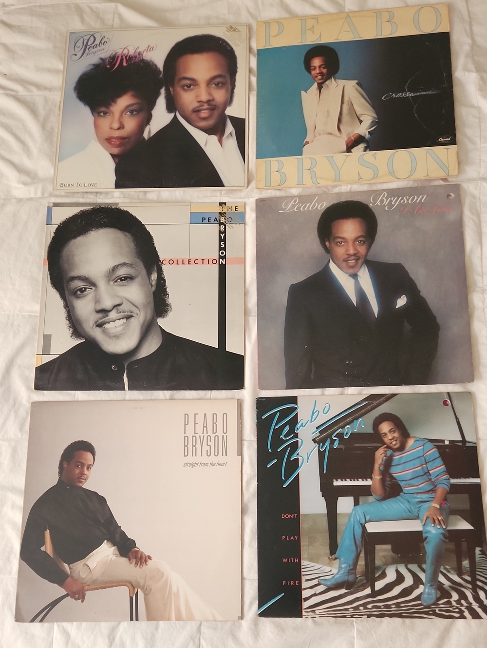 Peabo Bryson 6 Vinyl Record Lot - Assorted Album Covers